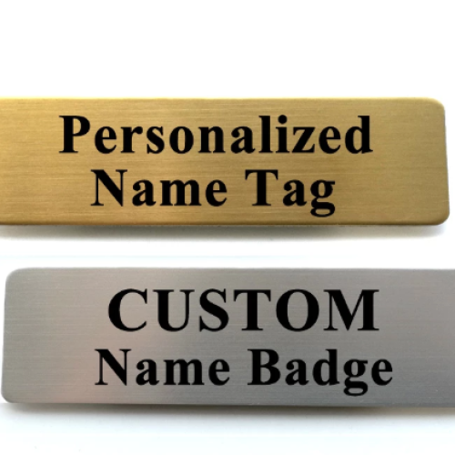 Wholesale gold sliver Blank Magnetic Stainless Steel Nametag Pin  Tags Name Badge