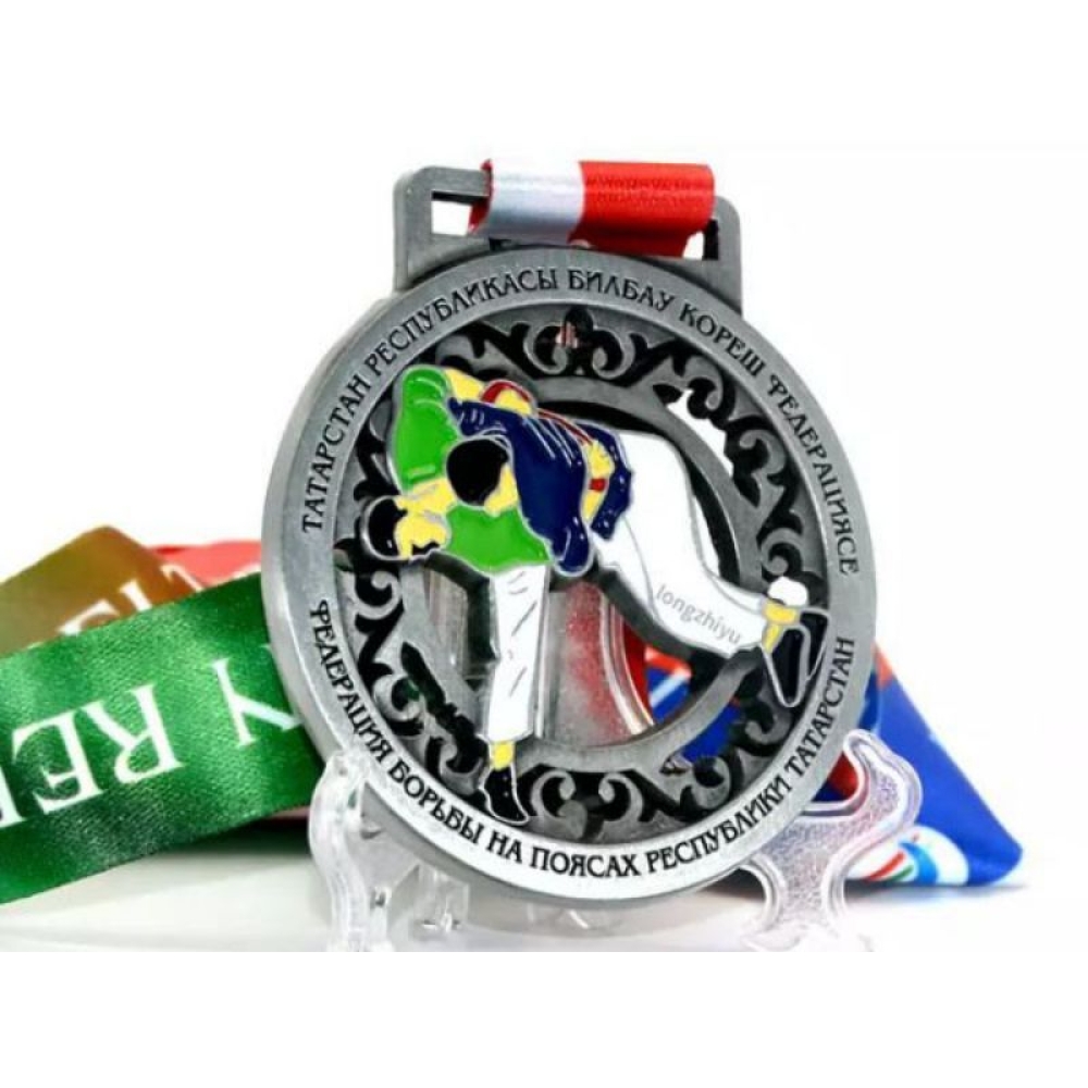 enamel glittering marathons running medal