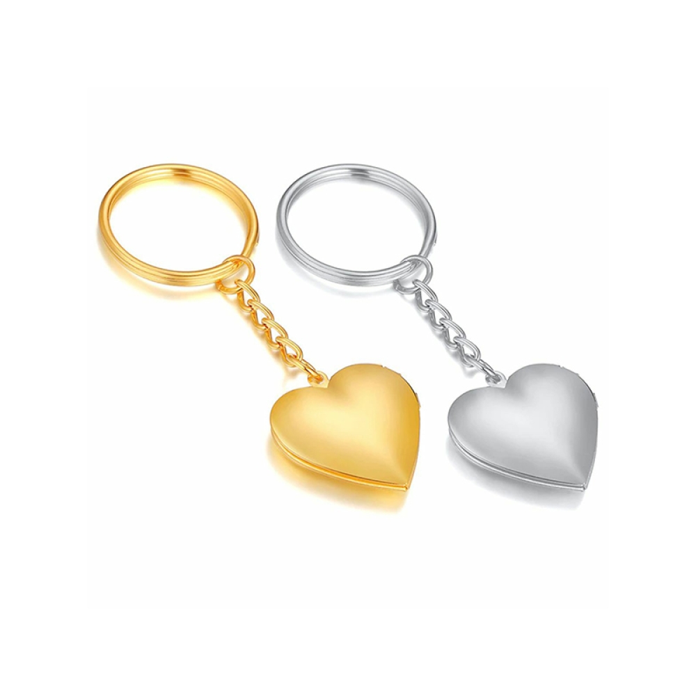 Top Quality Personalized Heart Shaped Locket Keychain