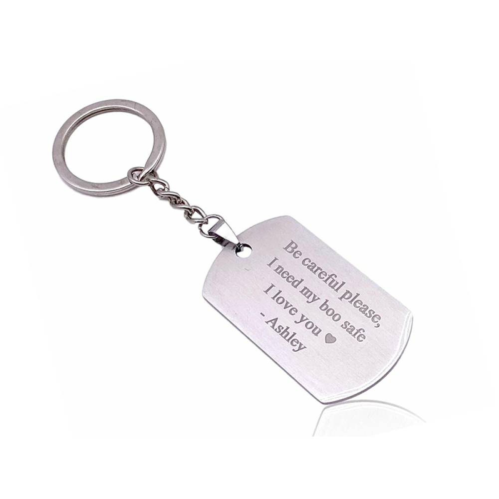 Custom Shaped  Steelless silver Plated Keychain