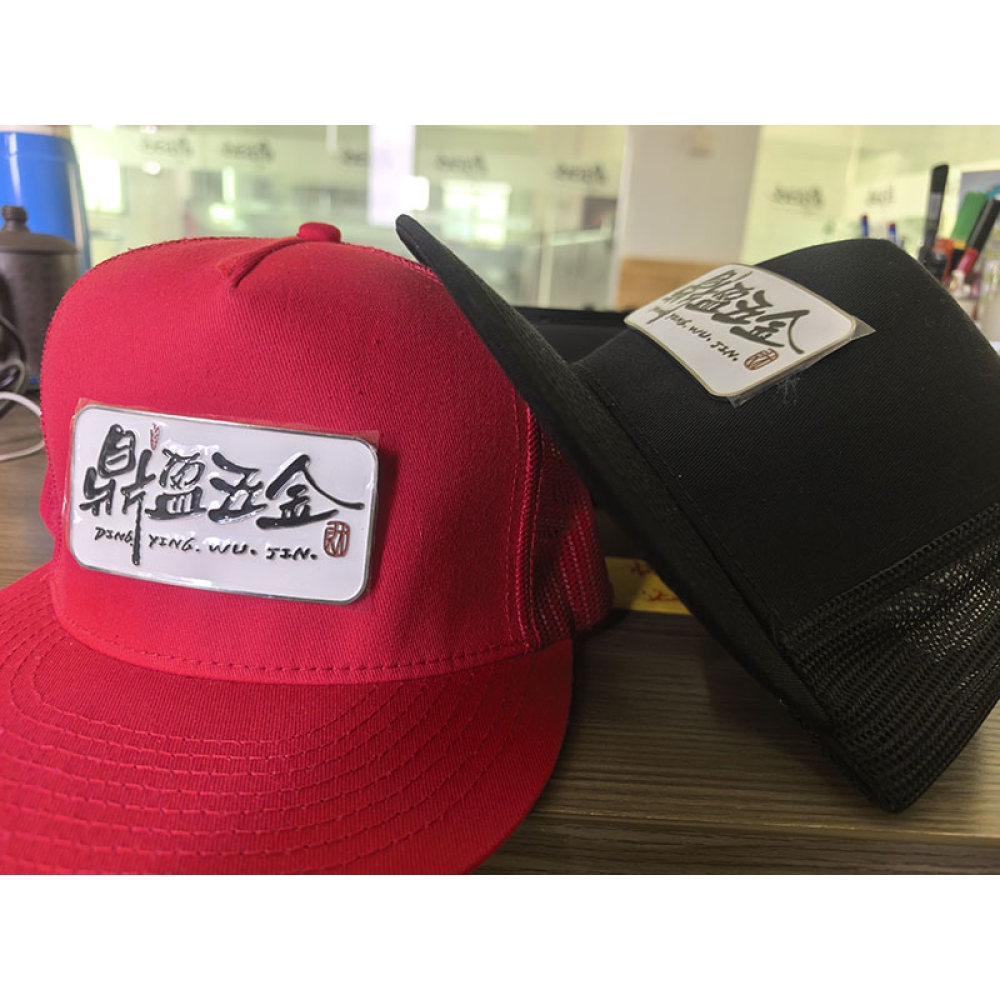 Custom Rhinestone metal logo hat badge Cap badge